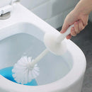 Axyaa Long Handle Toilet Brush with Standing Base - Bathroom Cleaning Tool