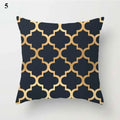 Axyaa Gold Leaf Print Pillow Cover for Home Sofa Decor