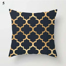 Axyaa Gold Leaf Print Pillow Cover for Home Sofa Decor