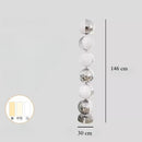 Axyaa Stainless Steel Round Ball LED Floor Lamp for Living Room, Bedroom, Rotating Design