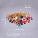Axyaa Crystal Chandelier for Living and Dining Room Lighting