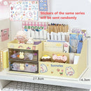 Axyaa Bunny Desk Organizer Office Rack Storage Drawer Pen Holder Cute Kawaii Box