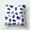 Axyaa Geometric Polyester Cushion Cover 45x45cm, Blue Gray Home Decor Pillowcase