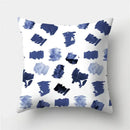 Axyaa Geometric Polyester Cushion Cover 45x45cm, Blue Gray Home Decor Pillowcase
