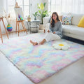 Axyaa Shaggy Tie-Dyed Carpet: Luxe Living Room & Bedroom Rug