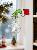 Axyaa Festive Green Hand with Red Santa Cuff Acrylic Hanging Ornament