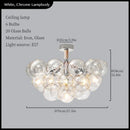 Axyaa Glass Ball Ceiling Chandelier for Modern Room Decor