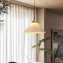 Cream Pleated Pendant Light for Living Room | Axyaa Chandelier | Nordic Style Loft Hanging Lamp