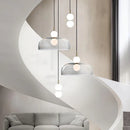 Axyaa Nordic Glass Pendant Light: LED Multihead Smoke Grey Hanging Lamp