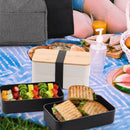 Axyaa Stackable Bento Lunch Box Set with Insulated Bag