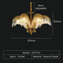 Axyaa Brass Crystal Chandelier for Villa Hall Hotel French Living Room