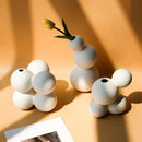 Axyaa Nordic White Vases | Pottery Vases for Living Room Decor | Porcelain Vases for Artificial Flowers