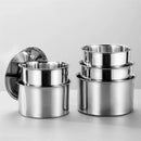Axya Stainless Steel Seasoning Saleiro with Cover, Trumpet Flavor Cup