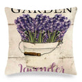 Axyaa Lavender Flowers Pillow Cover 45x45, Farmhouse Home Decor, Purple Decorative Throw Pillow