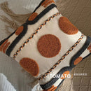 Axyaa Embroidered Geometry Tassel Pillow Cover for Stylish Home Decor