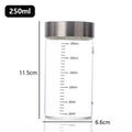 Axyaa Glass Seal Jar Portable Scale Liquid Storage Cup
