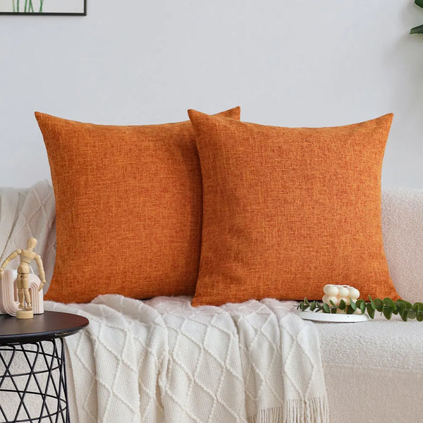 Axyaa Orange Cushion Cover 45x45 Modern Decorative Pillowcase for Home Sofa