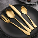 Axyaa Rainbow Stainless Steel Cutlery Set - 24 Piece Dinnerware Flatware Kit