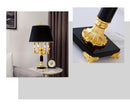 Axyaa Black Crystal Table Lamp: High-Quality Luxury Bedroom Decor