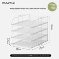 Axyaa 4-Tier Metal Mesh Desk Organizer for School and Office Storage
