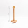 Axyaa Wooden Paper Towel Holder, Cartoon Lazy Rag Kitchen Rack
