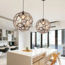 Axyaa Gold Copper Silver Etch Pendant Lights, Art Diamond Ball Hanging Lamps