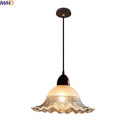 Axyaa Glass Wood LED Pendant Lights - Modern Nordic Style Hanging Lamp