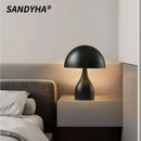 Axyaa Modern Black Iron Floor Lamp with LED Light for Bedroom & Living Room