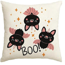 Axyaa Cute Ghost Halloween Pink Throw Pillow Cover 40X40cm