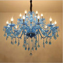 Axyaa Blue Crystal LED Chandelier: Elegance for Your Space