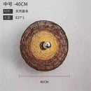 Axyaa Rattan Weave LED Wall Lamp for Corridor Hotel Bedroom Living Room