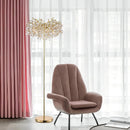 Axyaa Nordic Luxury Crystal LED Floor Lamp for Living Room, Bedroom & Sofa