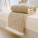 Axyaa Butterfly Jacquard Fleece Blanket: Luxurious 3D Butterfly Design, Thick & Warm for Bed Sofa