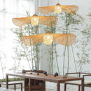 Axyaa Japanese Bamboo Ceiling Hanging Lamp for Minimalist Home Decor