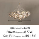 Axyaa Glass Ball Gypsophila Chandelier: Modern Luxury Lighting for Home, Living, Dining & Bedroom