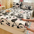 Axyaa Cartoon Fish Printed Cotton Fitted Bed Sheet - Single/Queen/King