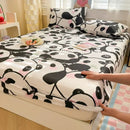 Axyaa Cartoon Fish Printed Cotton Fitted Bed Sheet - Single/Queen/King