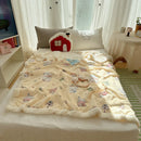 Axyaa Cartoon Print Lambs Wool Blanket: Soft and Cozy Throws for Sofa, Office, and Naps