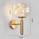 Axyaa LED Glass Sphere Wall Lamp for Bedroom Living Room Dining Room Lighting