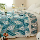 Axyaa Bamboo Jacquard Puff Blanket, Antibacterial Summer Bedspread