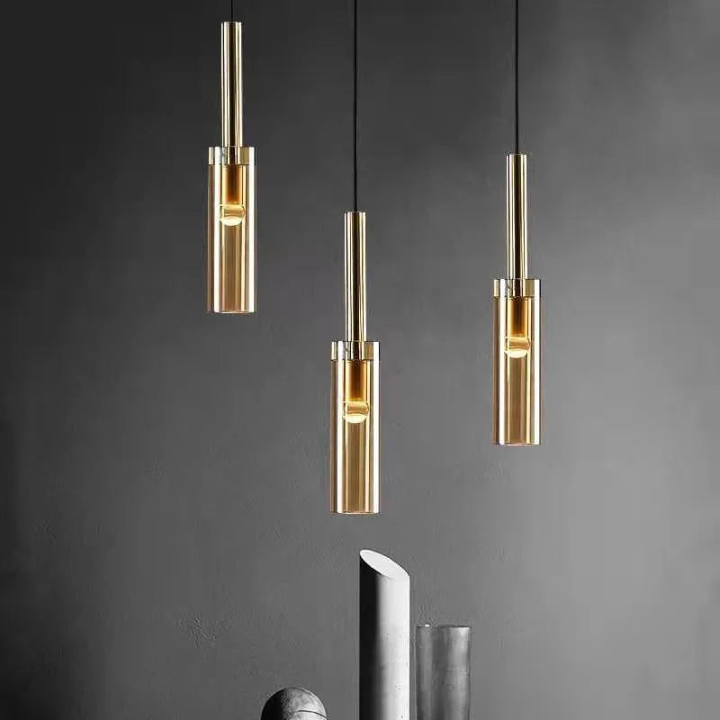 Axyaa Nordic Copper Crystal Pendant Lights - Modern Luxury Indoor Lighting