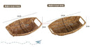 Axyaa Woven Tray Bread Dim Sum Dried Fruit Candy Snack Storage Basket