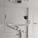 Axyaa Modern Stair Chandelier LED Pendant Ceiling Lamp for Living Room