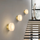Axyaa Nordic Marble LED Wall Lamp Modern Round Lighting for Luxury Spaces
