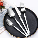 Axyaa 16-Piece Stainless Steel Tableware Set for Restaurants, Hotels, and Homes