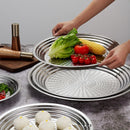 Axyaa Stainless Steel Diamond Dish Non-slip Tray Large-capacity Dinner Plate