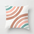 Nordic Pink Yellow Geometry Cushion Cover Abstract Art Pillowcase - Axyaa