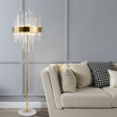 Axyaa Crystal LED Floor Lamp for Bedroom and Living Room Decoration