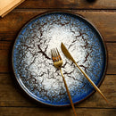 Axyaa 12-inch Ceramic Pizza & Pasta Tray for BBQ, Steak, and Japanese Cuisine