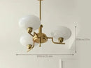 Axyaa French Style Glass Chandelier, Modern European Design for Home Living Spaces